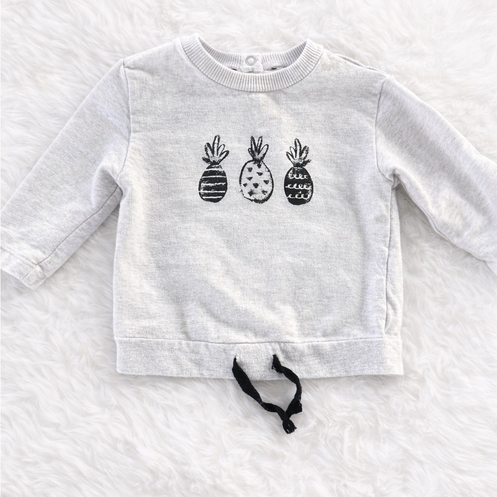 Pink Baby Shirt with Pineapple Design